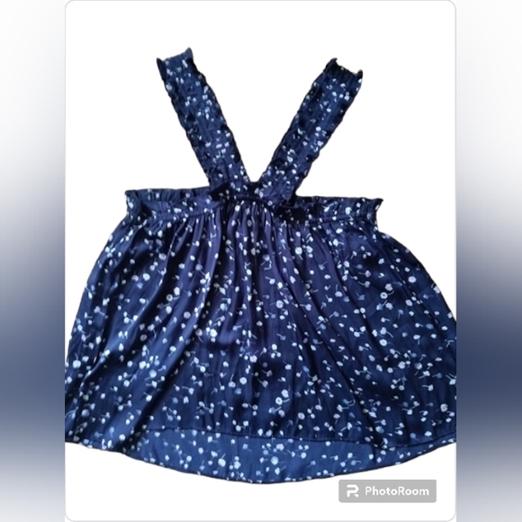 Express Floral Print Tank Blouse with Ruffles - Picture 2 of 3